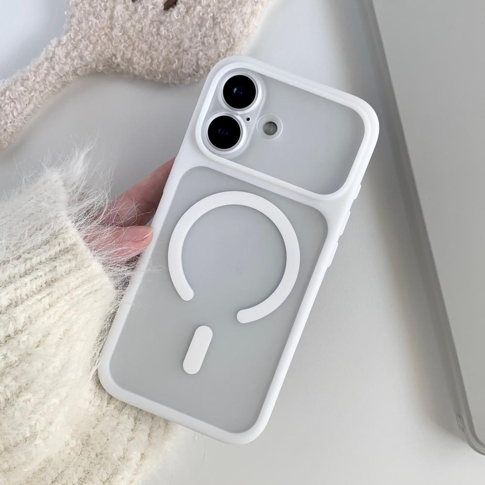 New Luxury Matte Transparent Magnetic Phone Case for iPhone 17 Pro Air 17 16 15 14 13 Pro Max For Magsafe Detachable Lens Cover