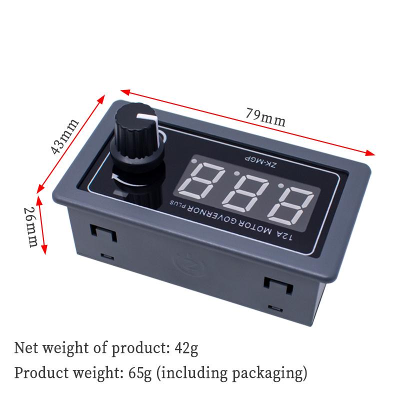 ZK-MGP Adjustable Speed PWM DC Motor Controller 5-30v 12A 360W 6V 12V 24V Slow Start Slow Stop Module