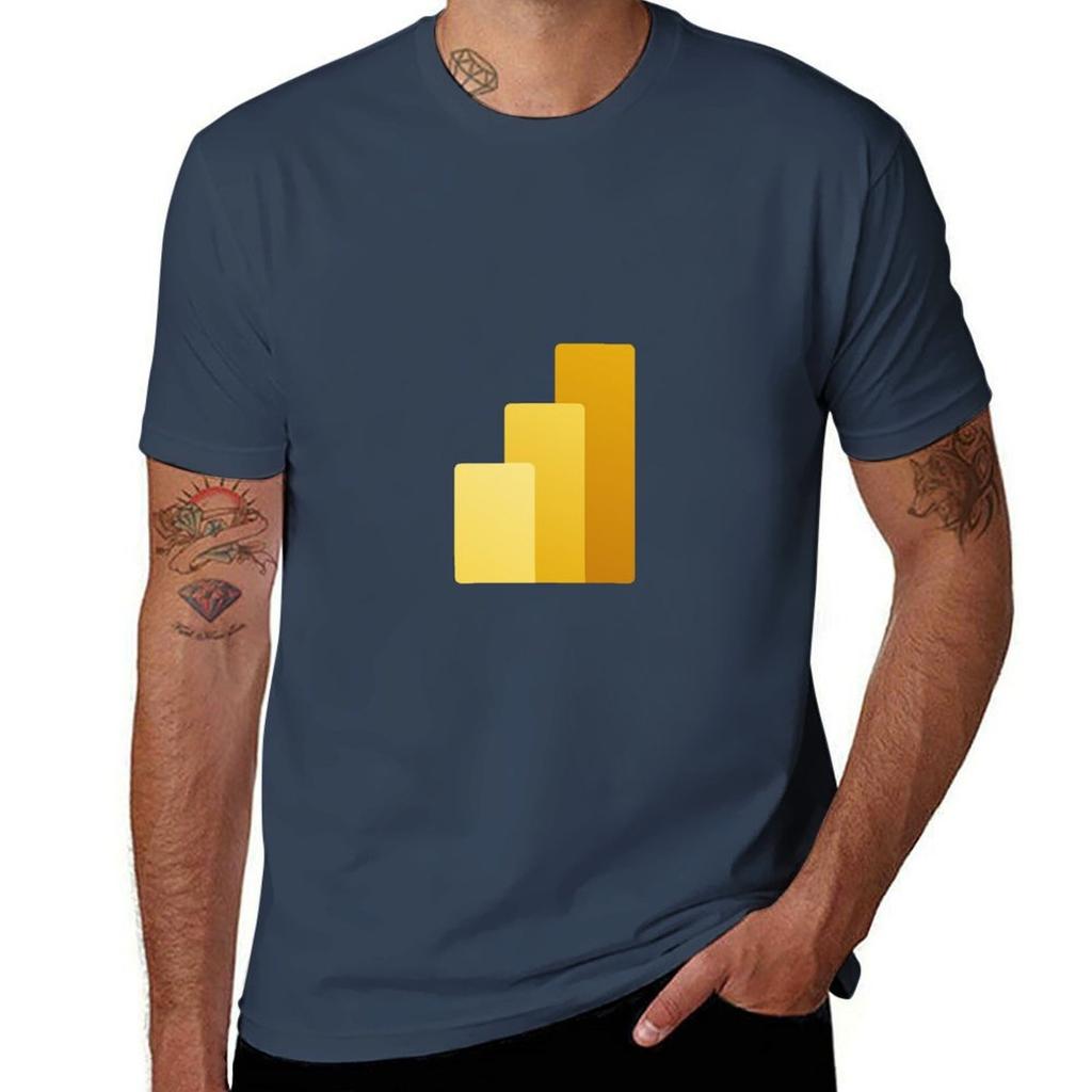New Power Bi Logo (Or Icon) Tshirt Antifade Casual Tee Shirt