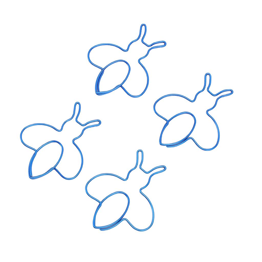 80Pcs Bee Shaped Paper Clips Iron Multifunctional Cute Paperclips for Scrapbooks Calendars Files