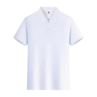 Summer Pure Cotton POLO Shirt Short-sleeved T-shirt Heavy Solid Color 220g Simple Lapel Top for Men and Women