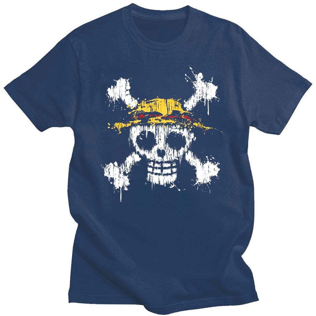 Anime One Piece Luffy Sanji Zoro Tony Chopper Summer Men T-shirt Harajuku Funny Tops Ullzang Cartoon 90s Streetwear Top Tees