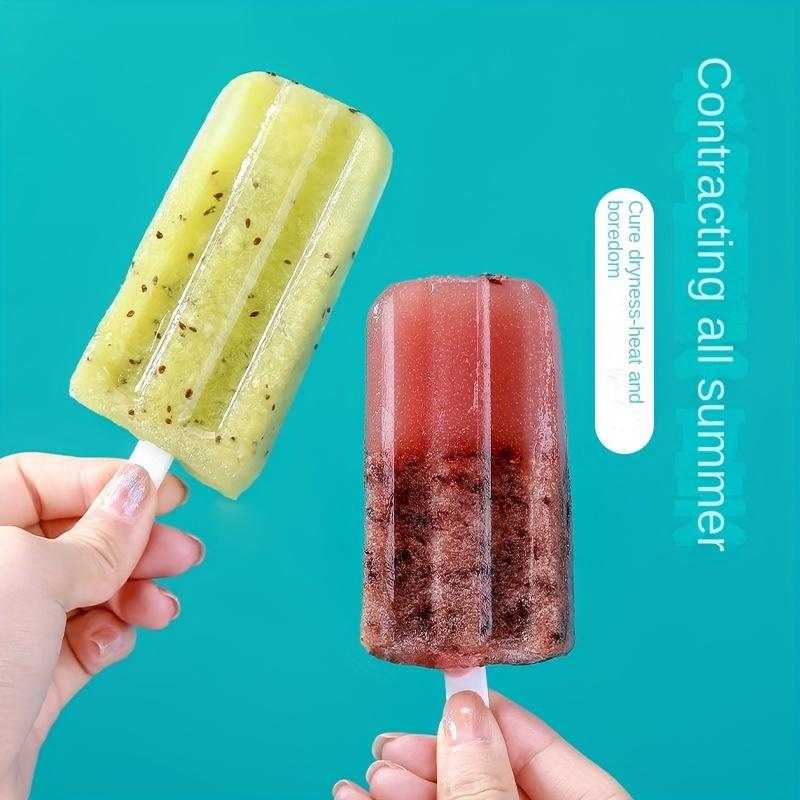 4-Cavity Ice Pop Molds - Reusable Popsicle Maker for Summer Treats, Food-Safe Polypropylene, Perfect for Homemade Ice Creams and Frozen Desserts