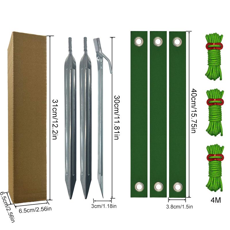 

9шт. Комплект для выпрямления опор для деревьев, прочный, для фиксации садовых растений, для молодых деревьев от непогоды, комплект для крепления наклонных деревьев