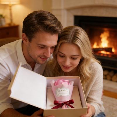 Mini Aromatherapie Seife Rosenstrauß Duftend Künstliche Konservierte Rose Blume Valentinstagsgeschenke für Frauen Freundin Mutter Ehefrau