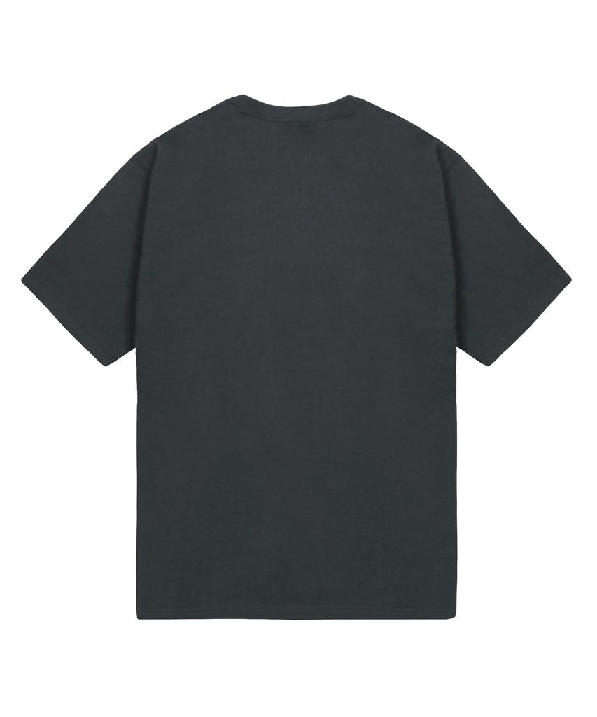 GRAVER [Unisex] Small G Flower Smile Short Sleeve T-Shirt_Charcoal