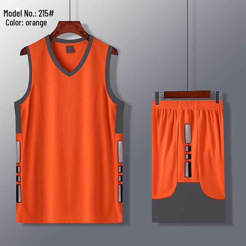 

Детский быстросохнущий баскетбольный костюм с V-образным вырезом — дышащая, впитывающая пот спортивная одежда 2XL оранжевый