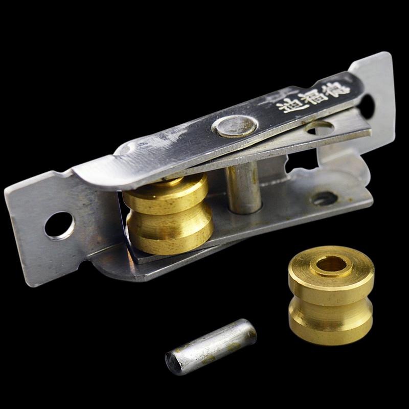 Scripete fereastră din oțel inoxidabil roți cu fante silențioase din cupru canelură ușă roți cu role pentru fereastră glisantă din sticlă Montare feronerie