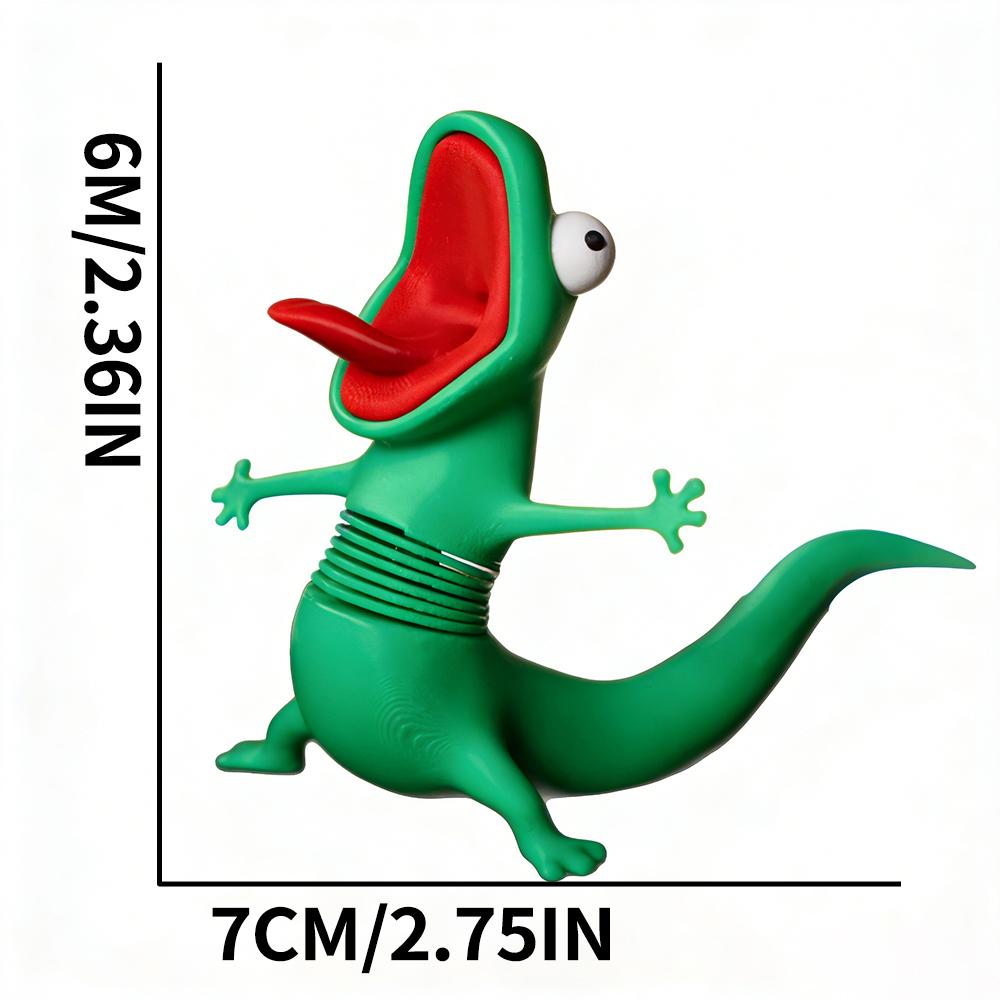 Juguetes Modelo de Lagartos Hopperes Tom con Sudadera Roja Impresos en 3D – Figura Divertida de Lagarto Decoración de Escritorio para Regalo de Cumpleaños de Adulto y Niños