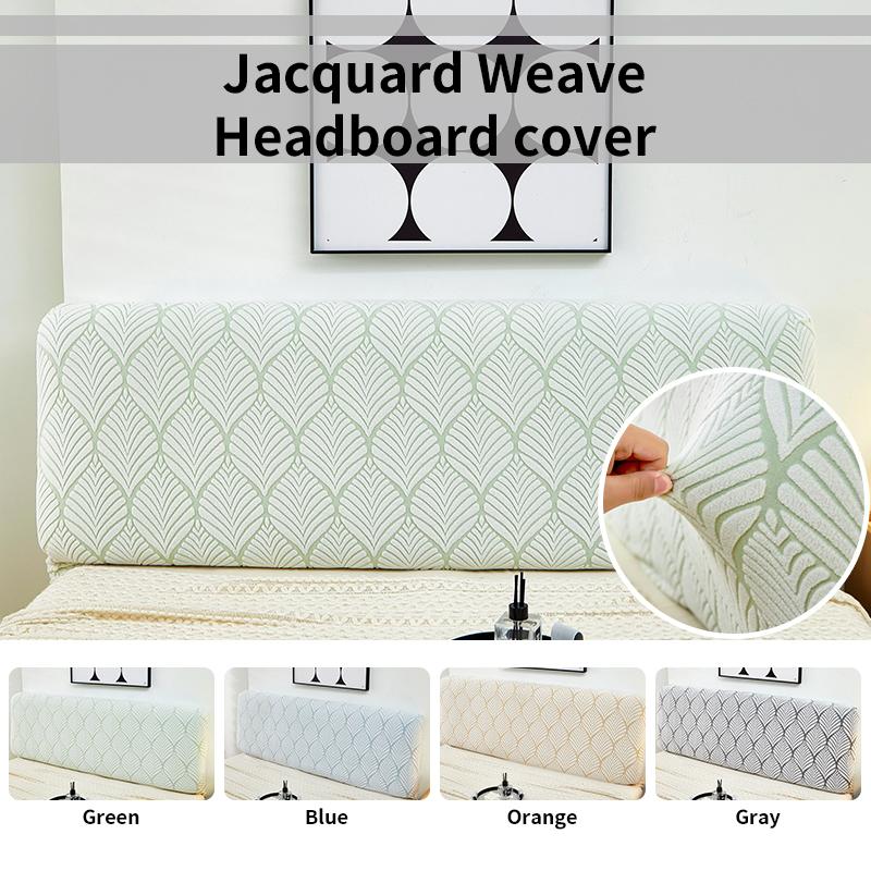 1 Pc Headboard Cover Elastic Jacquard Bedside Cover For Bed In Bedroom Easy To Clean Headboard Cover A Pattern Of Latteart