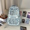 Schoolbag Korean version ins High value sweet pentagram transparent ears backpack for junior high school students large capacity class backpack