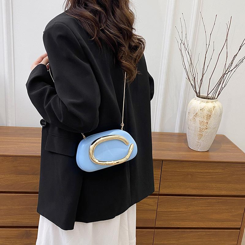 Personalized and Creative Small Bag Women's 2025 New European and American Fashion Niche Shoulder Bag Chain Crossbody Heterosexual Box Bag