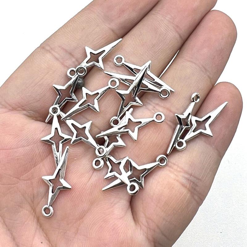 Retro Cross Star Alloy Jewelry: DIY Earrings, Necklace, and Pendant Accessories