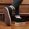 Men's Lightweight Winter Shoes with Fleece Lining, Thickening, and Tire Sole for Warmth; Large Size, Cotton Old Beijing Cloth Shoes.