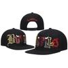 Flat Brim Embroidered Baseball Cap Adjustable Sport Sun Hat Bulls Team