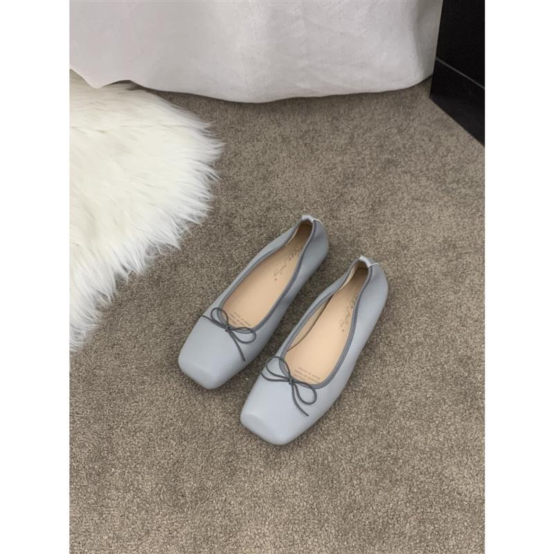 

Модные мягкие балетки из ПУ кожи с бантом, женские туфли-лодочки с квадратным носком, удобные мокасины, которые можно свернуть, Mujer, свадебные лоферы, балетки для танцев невесты 35 синий