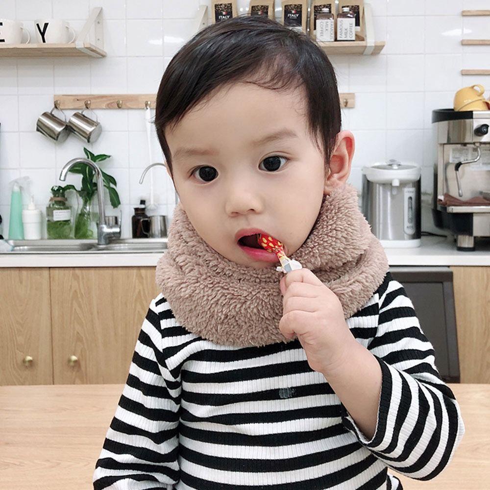 2-16 Years Old Fleece-lined Kids Winter Scarf Thickened Neckerchief for Baby Boys Girls