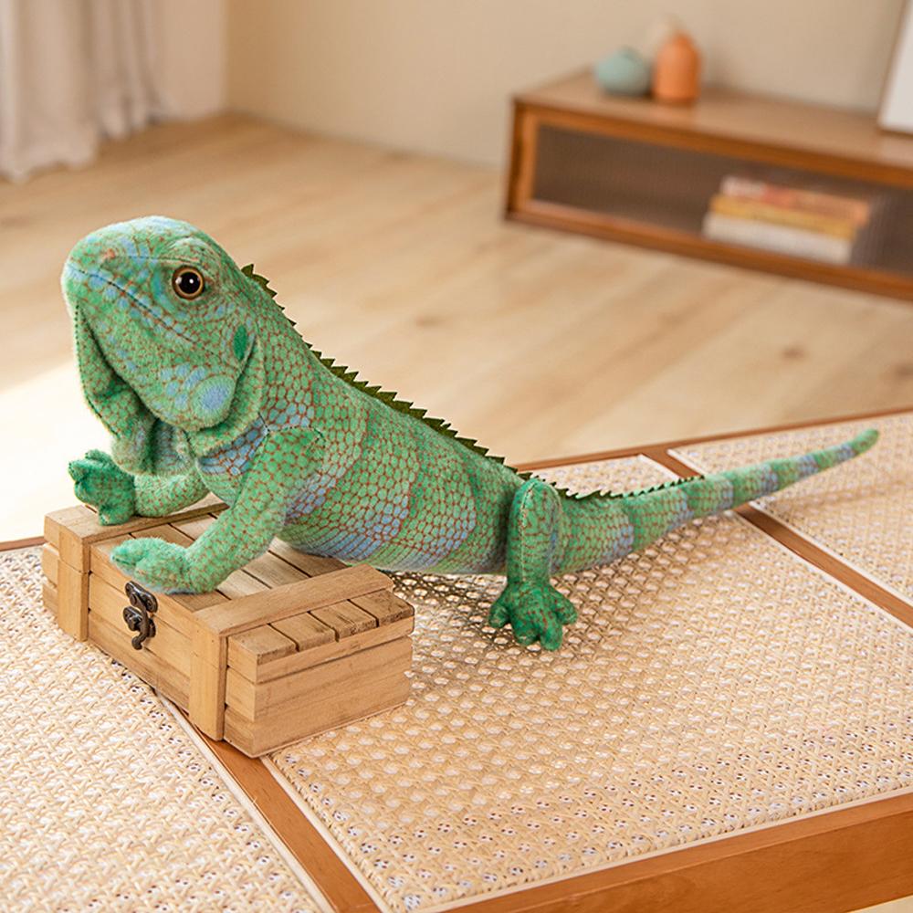 Simulated Green Lizard Chameleon Stuffed Plush Toy Children Gift