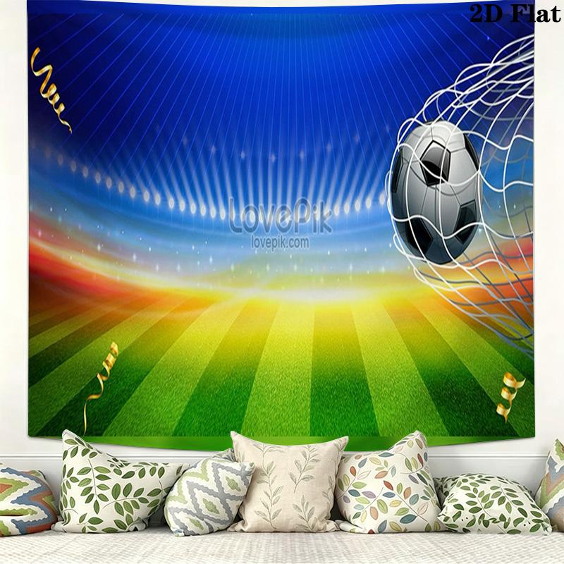Soccer Wall Tapestry Aesthetic Wall Hanging Printed Fabric Blanket Decorative Tapestries for Bedroom Living Room Home Decor