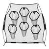2438.4x2438.4mm Football Trainer Throwing Net, Training Throwing Target Practice Net with 6 Target Pockets, Knotless Net Includes Straps and Portable