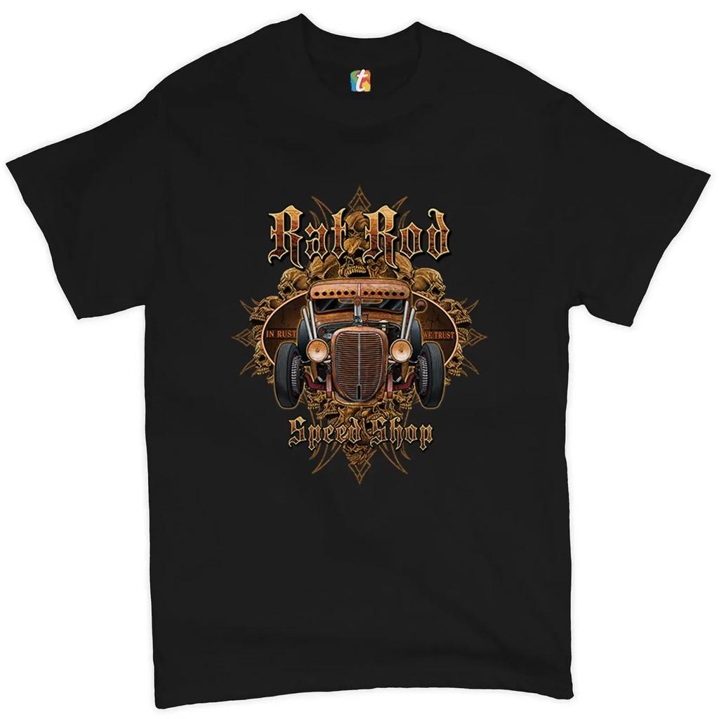 Rat Rod In Rust We Trust Retro Hot Rod Route 66 Old School TShirt Summer Cotton ONeck Short Sleeve Mens T Shirt New S3XL