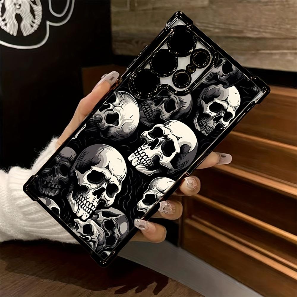 Skull pattern phone case suitable for Galaxy S25 Ultra For Xiaomi 14 Pro For Redmi Note 13 For POCO X6 PRO anti drop back cover