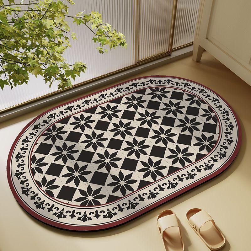

Американский легкий роскошный ретро-коврик из диатомита, впитывающий, быстросохнущий, нескользящий коврик для ванной комнаты, коврик для грязных ног 40 * 60Cm