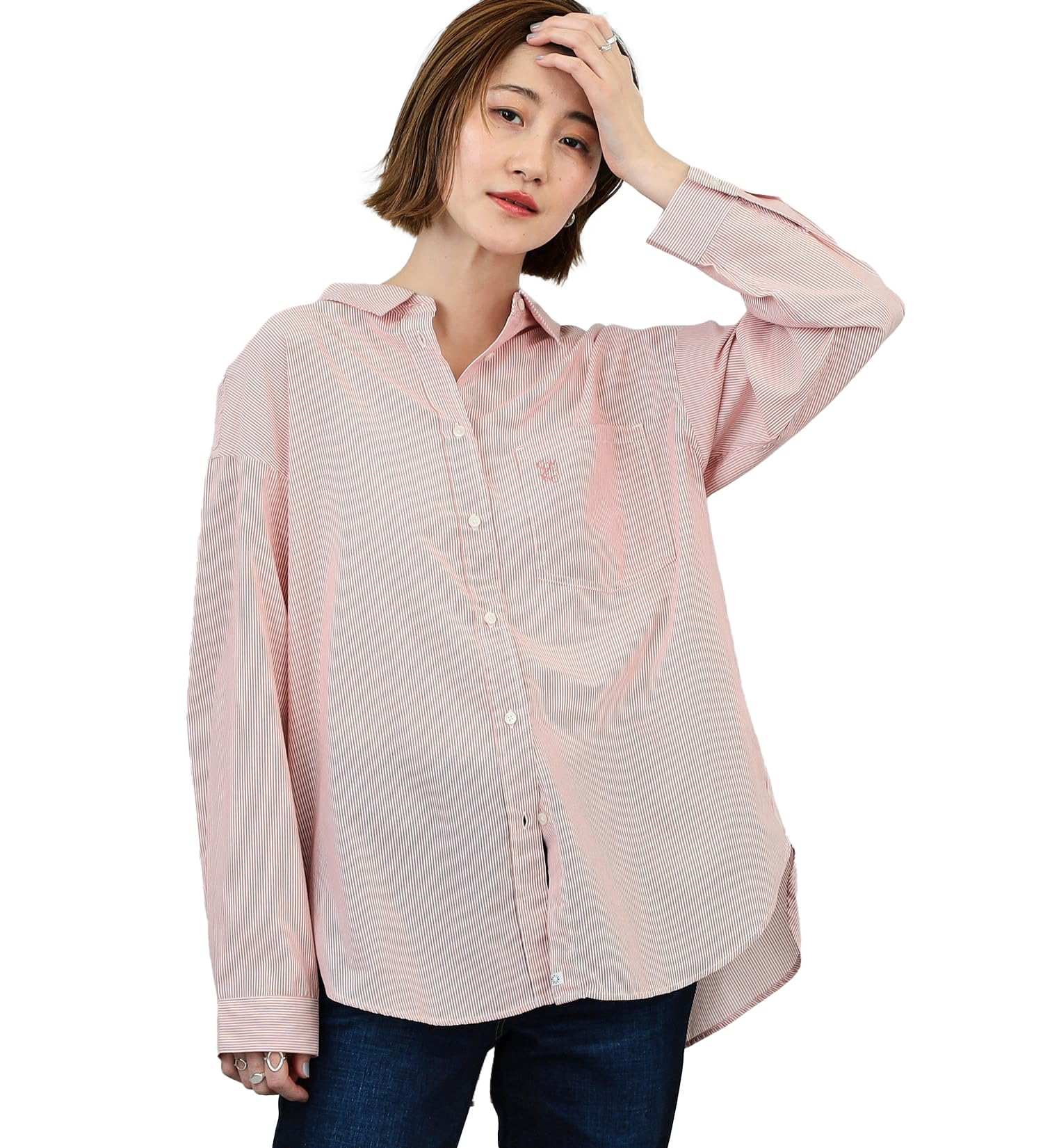 

Something Women s Striped Shirt ST223 ORXWH STRIPE Free