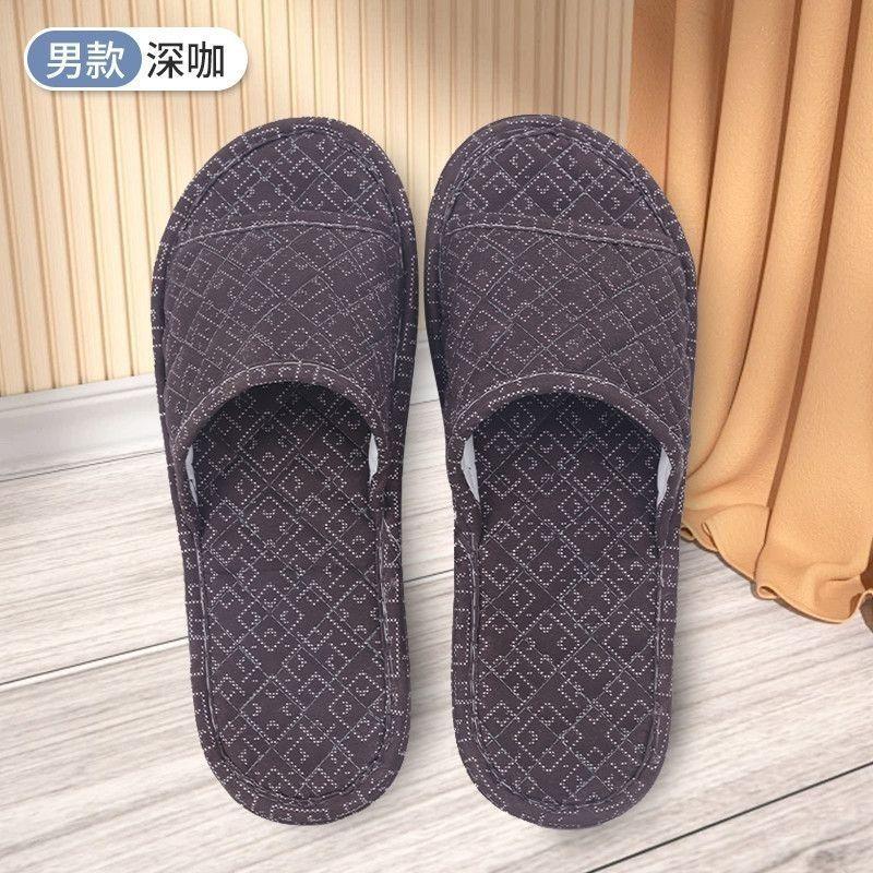 Flower pattern color matching cotton cloth bottom slippers home silent non-slip non-slip pad machine sewing light and versatile tide