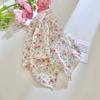 Sweat-absorption Spring Silk Scarf Breathable Scarves Flower Printed Headscarf  Vacation