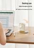 Portable Neck-Hanging USB Fan with Foldable Stand and Makeup Mirror