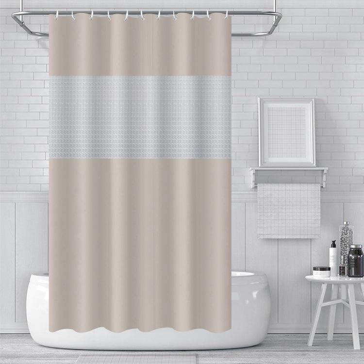 3D Printed PEVA Shower Curtain with Hooks – Thick, Waterproof, Mildew-Resistant Bathroom Partition