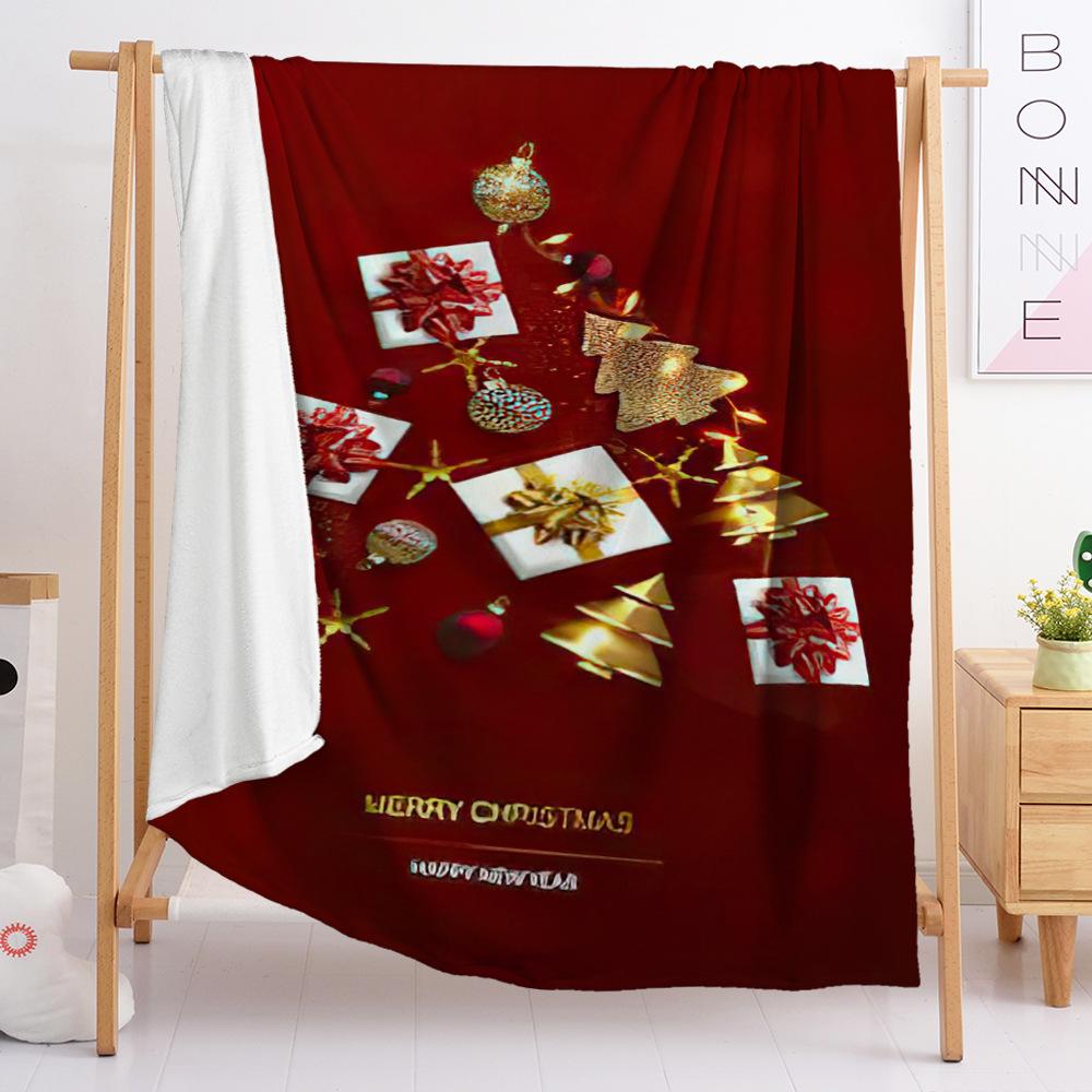 Flaneldecke Schlafzimmerdecke Europäische und Amerikanische Decke Digitaldruck Weihnachtsdecke Schlafzimmer