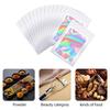 100pcs Packaging Pouch Bag Aluminum Foil Polyester Film Translucent Holographic Rainbow Film Sealed Bag Laser Zip Lock Bag