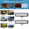 6Led Work Light Bar for Motorcycle LED Lens Spot Headlights 6000k White Super Bright Motorbike SUV ATV Off-road Driving Lamp