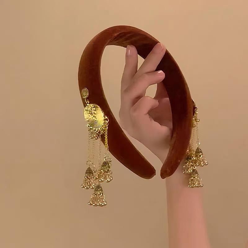 Pendentif à Pompon Accessoires Cheveux Pour Femmes Filles Doux Polyvalent Cerceau à Cheveux Tempérament Style Ethnique Bandes Cheveux Cadeaux