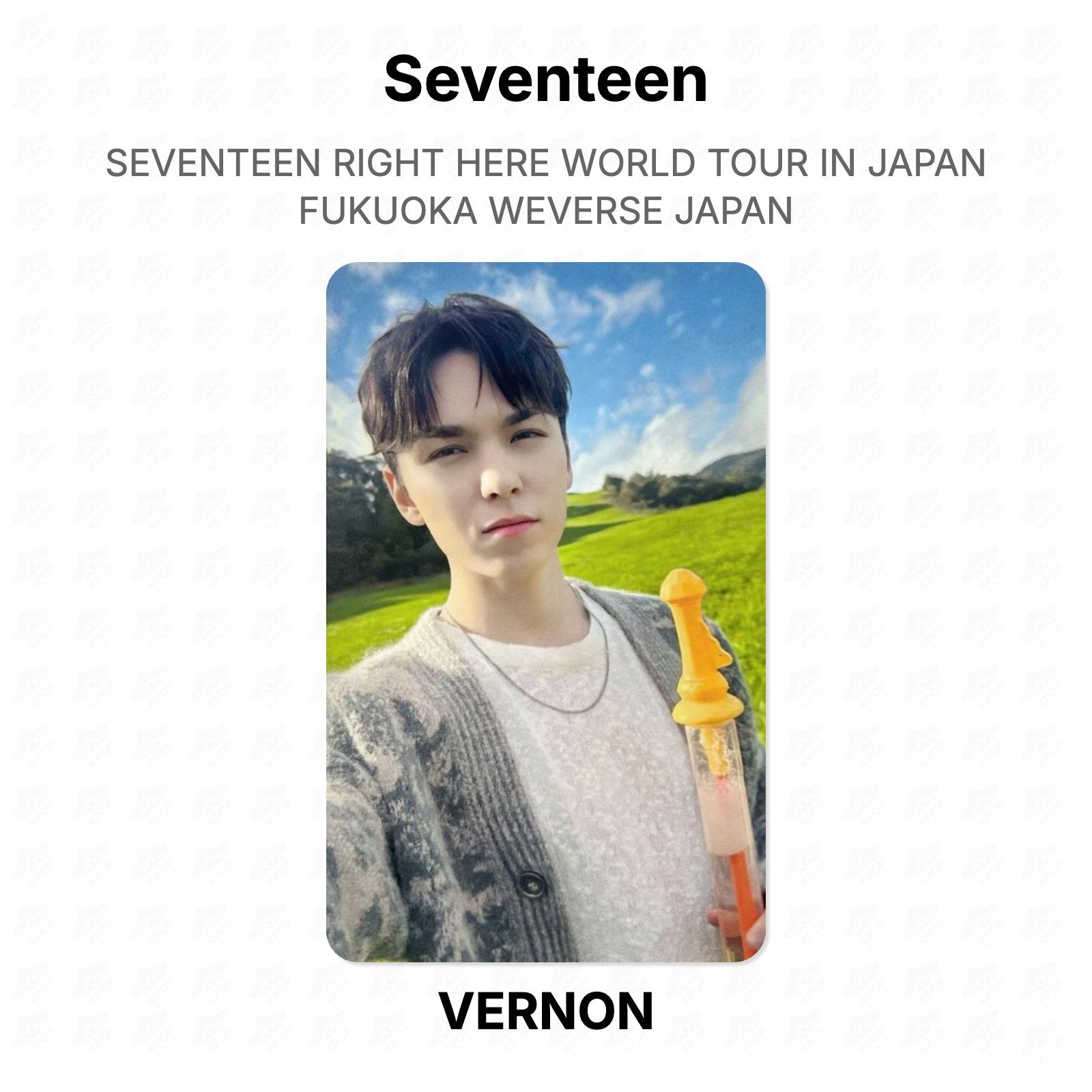 Seventeen RIGHT HERE WORLD TOUR IN JAPAN FUKUOKA WEVERSE JAPAN Official Photocard VERNON 02