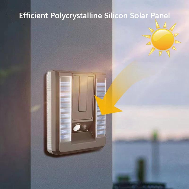 Smart Solar Motion Sensor Light, 120° Adjustable, Infrared Detection, 3 Modes, Weatherproof for Outdoor Garden Path