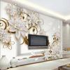 3d Spatial Extension Wall Mural Jewelry Flower Butterfly Wall Paper Living Room Home Decor Wallpaper