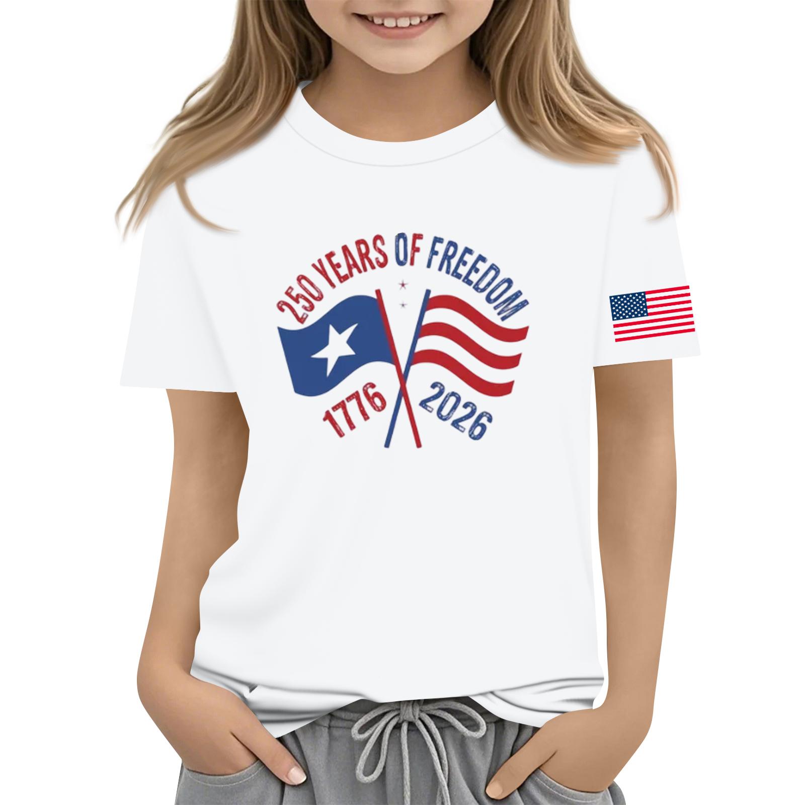 

Children s Casual Short-Round Neck Fashionable T-shirt Top 160 білий