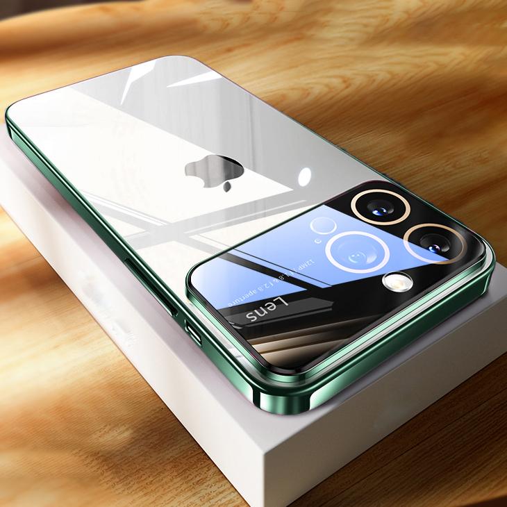 Plating Clear Hard PC Glass Lens Camera Protection Case For For Iphone 17 Pro Max 16 1 13 11 12 14 Transparent Bumper Cover