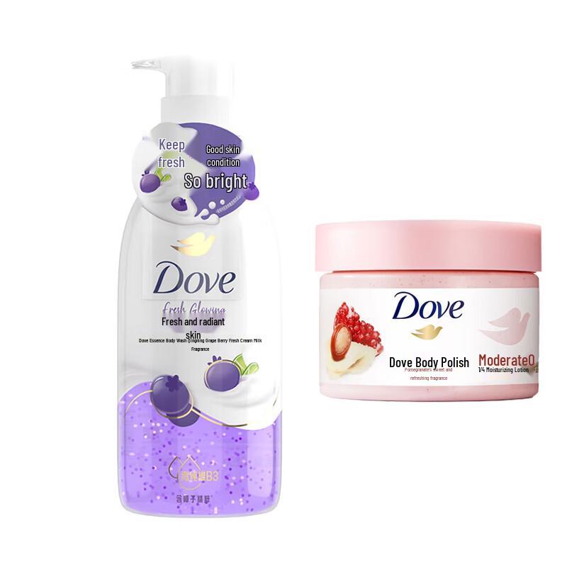 Dove Essence Shower Gel & Body Scrub Duo