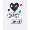CDG Play T Shirts Men's White Crew Neck Moderate Straight Fit AZ-T286-051-1