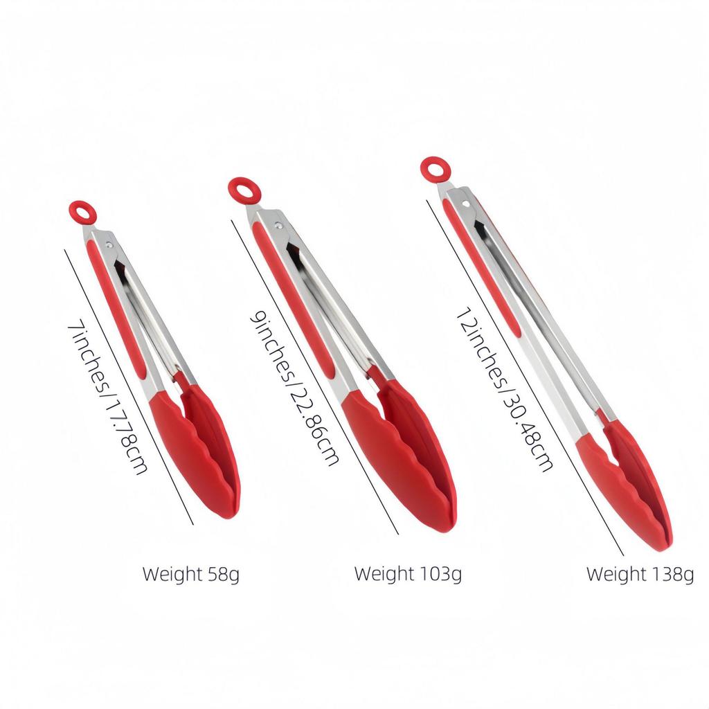 High-Temperature Resistant Silicone Meat and Grill Clips - Stainless Steel Kitchen and Barbecue Scald-Proof Clips