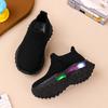Kids Sneakers Children Baby Girls Boys Breathable Mesh Led Luminous Socks Sport Run Sneakers Shoes Sapato Infantil Light Up Shoe