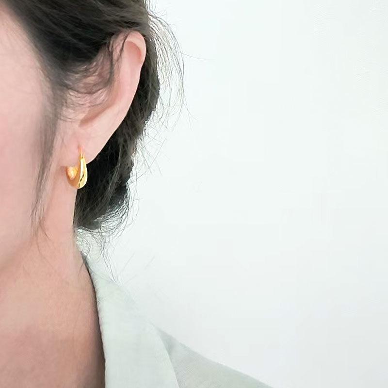 925 Sterling Silver Simple Geometric Circles Hoop Earrings for Women Female S925 Wedding Party Jewelry Gift Aretes De Mujer