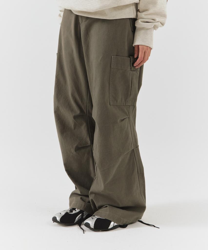 PARAKEET Vintage Washed Cotton Work Pants (Khaki)
