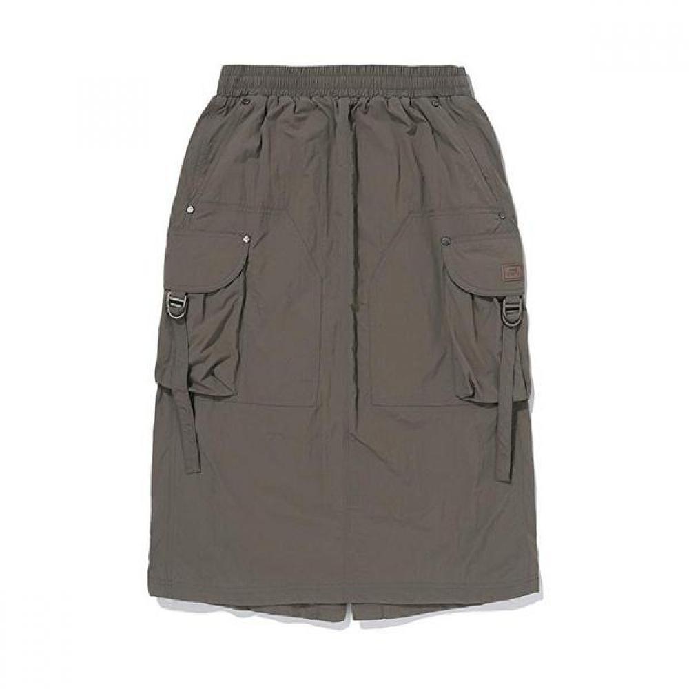 Bbc Earth W Rivet Cargo Skirt Dark Ash Grey/65
