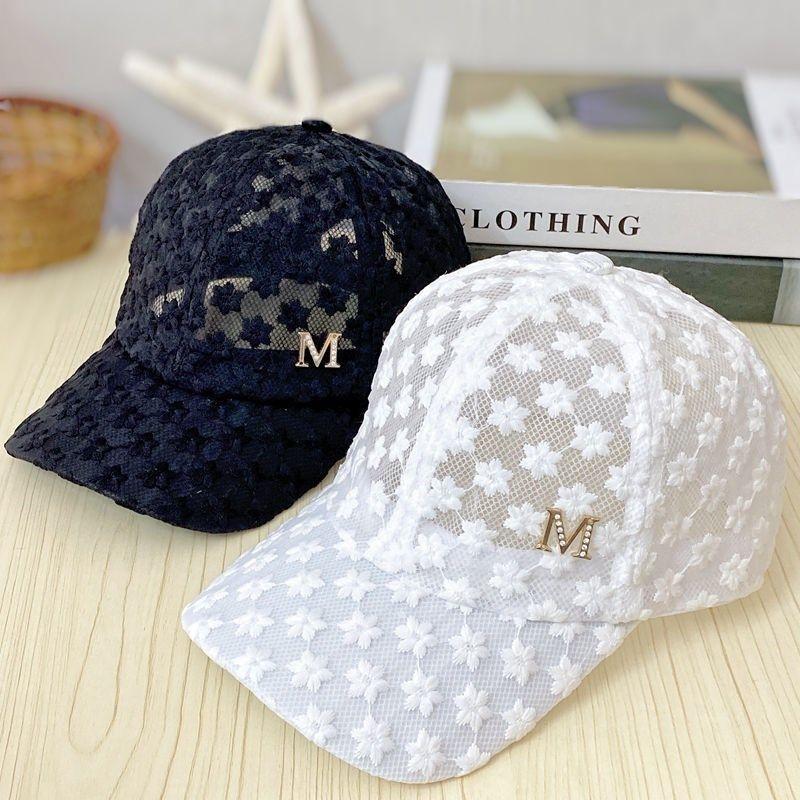 Sommer dünne Spitze Kappe Damen bestickte Blume Mesh atmungsaktive Baseballkappe koreanische Version trendige Sonnenschutz Schirmmütze