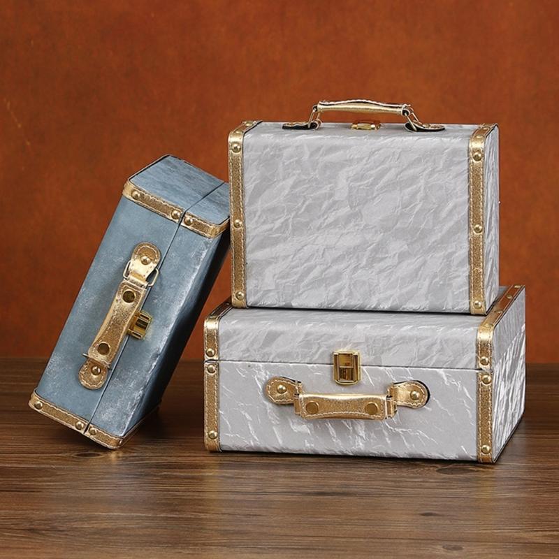 Fashionable Decorative Leather Storage Case Retro Styles Organizers for Jewelry and Storage Solution in Elegant Color